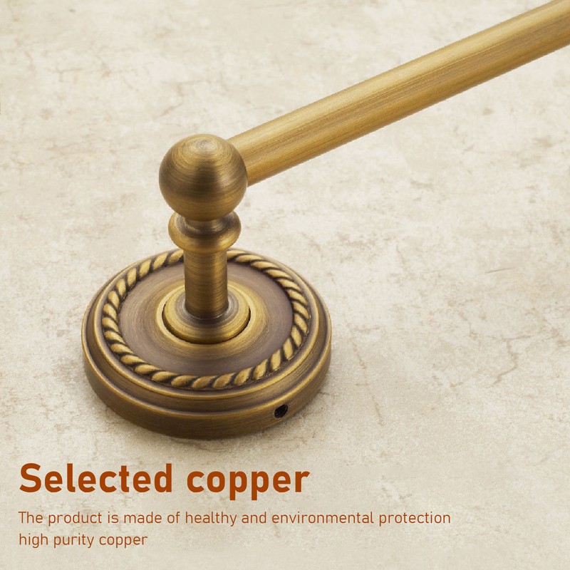 Copper Towel Bar European Style Bathroom Single Bar Towel Rack