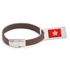 Hong Kong SAR Flag Leather Luggage Stainless Steel Engraving