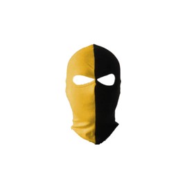 PGWEAR Balaclava 50/50 inches, two-tone men's balaclava made of cotton and lycra, streetwear mask for stadium and everyday life, made in Europe, Dark Yellow/Black, One Size