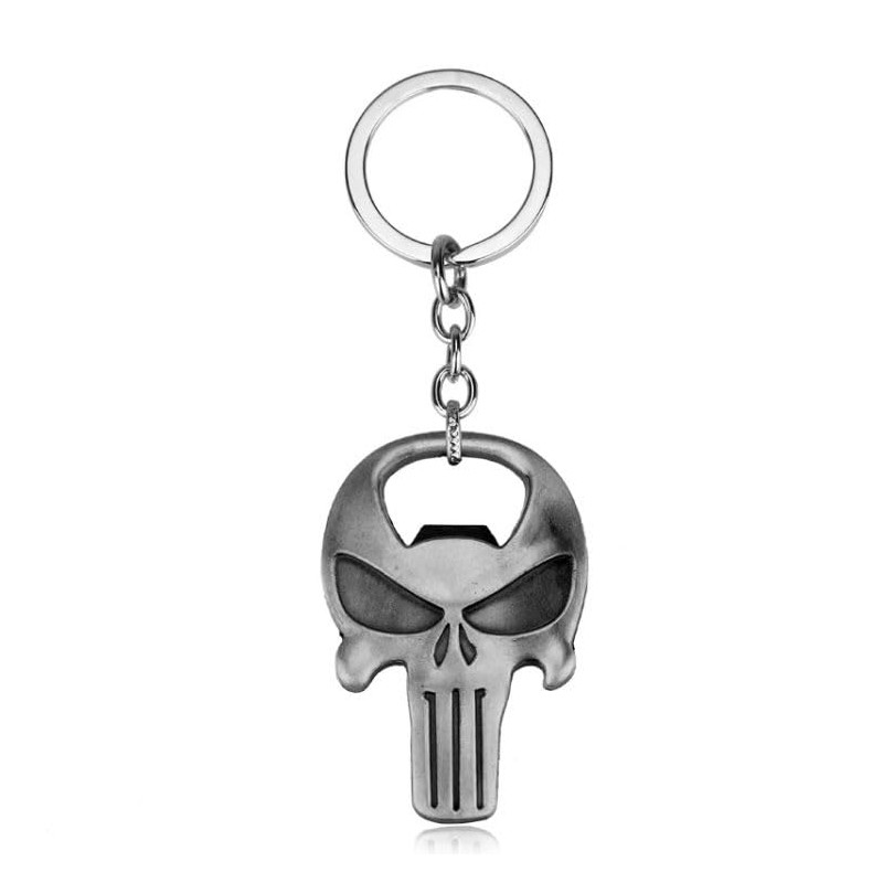 Generic Skull Keyring Bottle Opener Compatible with Punisher Superheroes Gadget