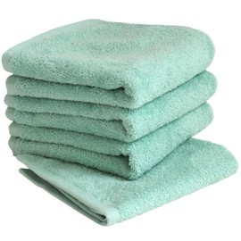 Sensui Sou Hand Towels, Set of 4, Instant Absorption, Antibacterial, Odor Resistant, Quick Drying, Osaka Senshu Towel, Large Towel Handkerchief, Approx. 13.0 x 13.4 inches (33 x 34 cm), Sage