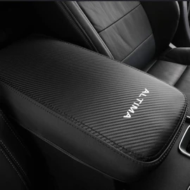 XITER Car Armrest Cover Saver, 1 Pc Center Console Leather Pad Fit for Nissan Altima 2019-2026, Central Console Armrest Box Protector Interior Accessories (Carbon fiber)