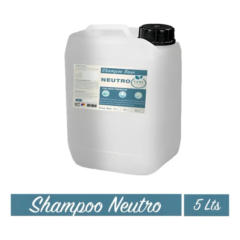 Shampoo Neutro Base Transparente 5 Lt Sin Esencia Sin Aroma