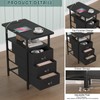 sthmec End Table with Charging Station,LED Side Tables with USB