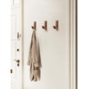 SORWDUERM 4 Pack Brown Leather Coat Hooks Wall for Hanging