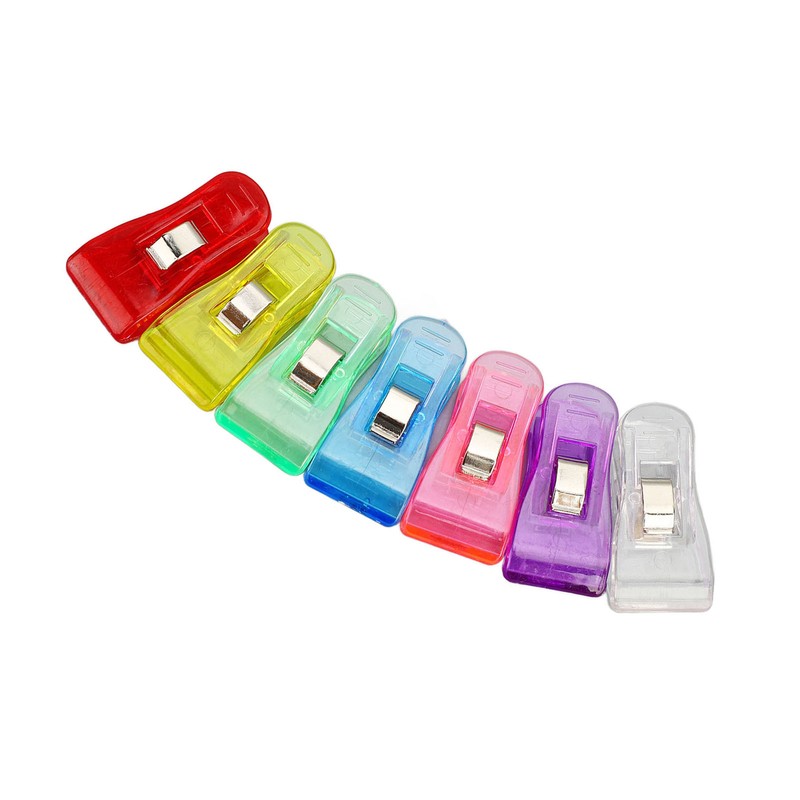 100 Pcs Plastic Clip Colorful Clear Clothespins Photos Crafts Memos