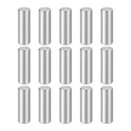 sourcing map 15pcs Dowel Pins M6(6mm) x 18mm 304 Stainless Steel Cylindrical Shelf Support Peg Pin Rod Fasten Elements for Metal Devices Wood Furniture DIY Installation, Silver