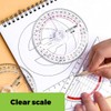 JEYORZY Set of 3 Protractors, Set Square Triangle, Circle Protractor,
