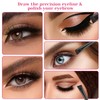 5Pcs Ultra Thin Eyeliner Brushes Angled Eyebrow Concealer Brushes Flat