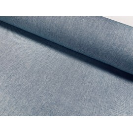 Linen Look Plain Culla Fabric Furnishing Curtain Upholstery Dressmaking Cotton Material 140cm Wide Canvas - Denim Blue (Sold by The Metre)