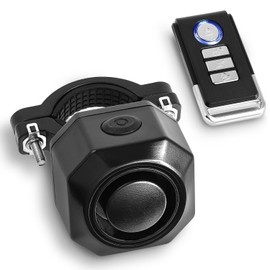 temps univers Bicycle Security Alarm, Theft Prevention, 3 Volume Adjustment, Max 110 dB, 7 Level Sensor Sensitivity, Security Alarm, Vibration Alarm, IP65 Waterproof, No Wiring Required, Japanese