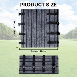 Motorhome Step Doormat, 46 x 46 cm, Adjustable Carpet Floor Mats for Step with Buckle Closure, Non-Slip Floor Mats for Step for 7-10 Inch Deep Motorhome Steps, Grey