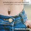 PIERCINGLINE Titanium Belly Button Clicker Bow with Crystals Belly Button