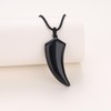 COAI Men's Surfer Necklace with Pointed Pendant, Obsidian, Obsidian