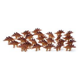 Miniblings 12x Lucky Minis Set Baby Children Animal Figures Stand-Up Stegosaurus Rubber Animals Dino Dinos