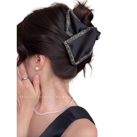 Ribbon Hair Clip, Glittering Hair Clip, Hair Clip, Office, Simple, Hair Accessory, Gorgeous, Korean Style, Office, Popular, Stylish, Gift, Women's