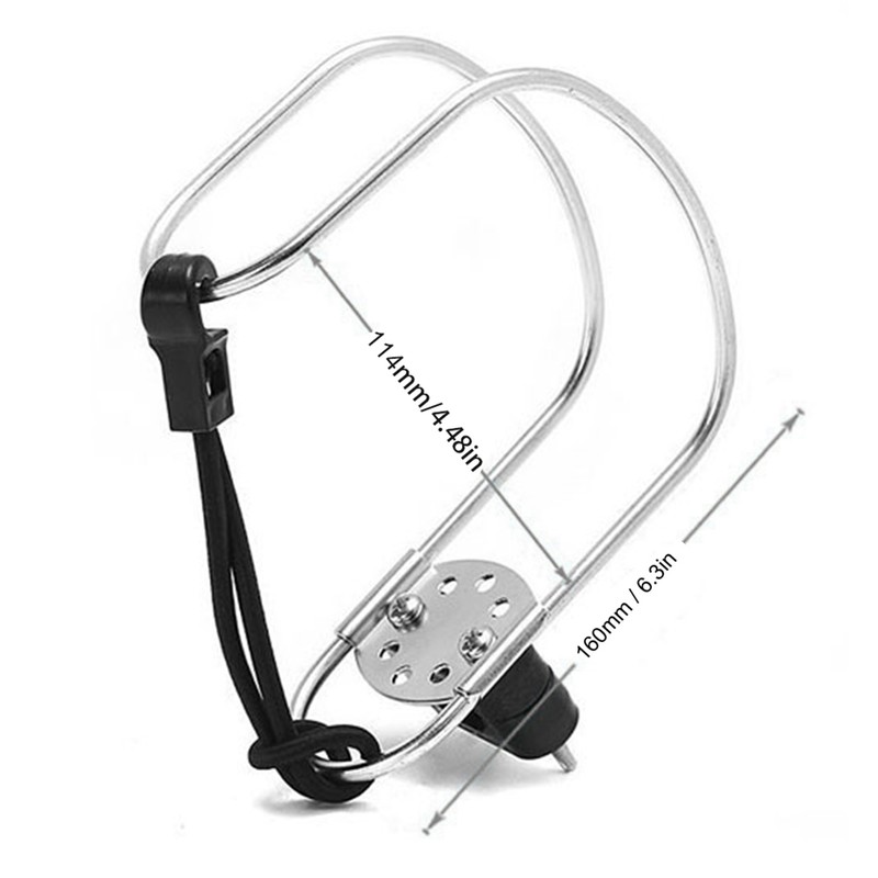 4.5in Stainless Steel Lifebuoy Ring Bracket Horseshoe Holder for Marine