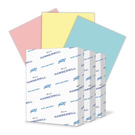 Hammermill Colored Paper Assortment, Canary, Blue, Pink Printer Paper, 20lb, 8.5x11 Paper, Letter Size 3 Ream (1,500 sheets)