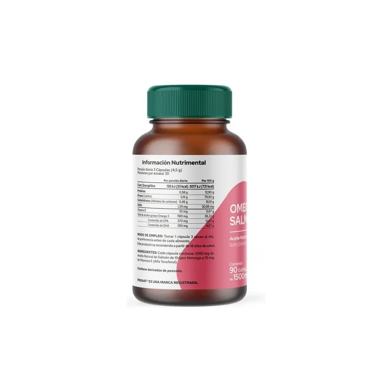 Omega 3 Cápsulas Pronat Ultra Salmón Plus 90 Unidades Epa