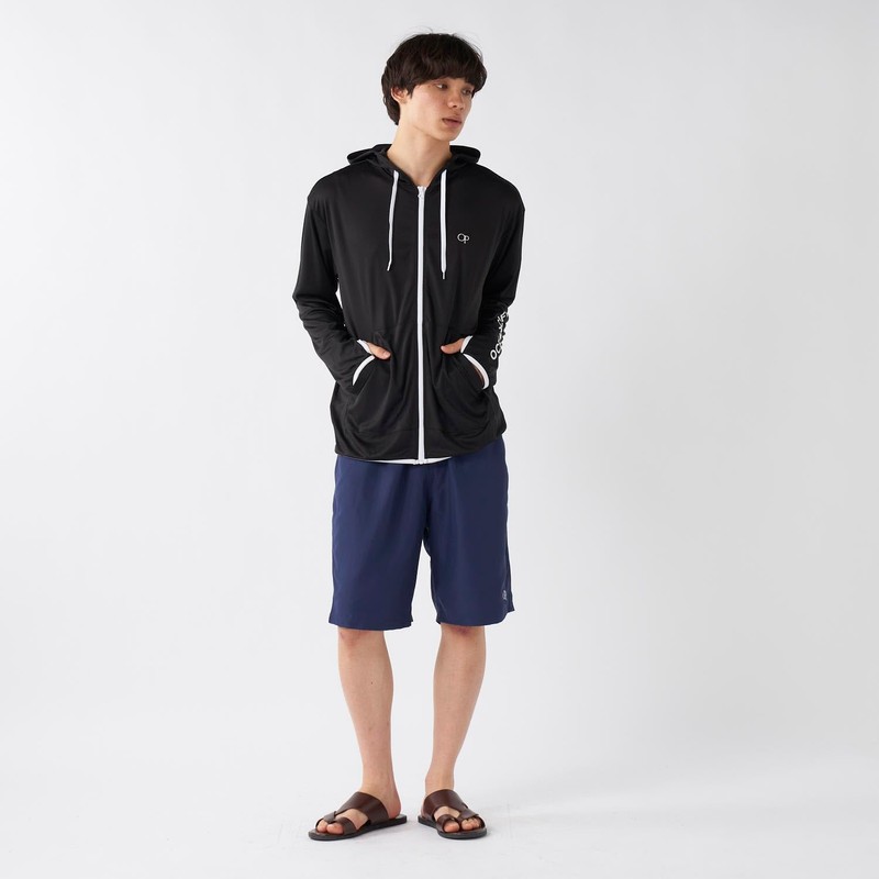 Ocean Pacific 515460 Men's Rash Guard UV Protection Hoodie, Plain,