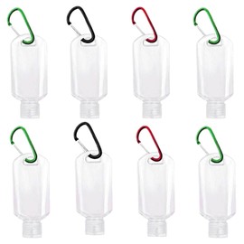 8-Piece 50Ml Hook Bottle With 8-Piece Hooks, Portable Plastic Bottle, Mini Travel Bottle, Can Be Used For Toiletries And Cosmetics