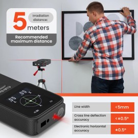 Metal Detector Wall Scanner with Newly Designed Positioning Hole for AC Live Cable Wires Metal Wood Stud Findaccuracy: ±1%, measurement range: 2cm
