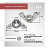 DOJA Industrial Wing Nut M4 4 mm Pack of 25