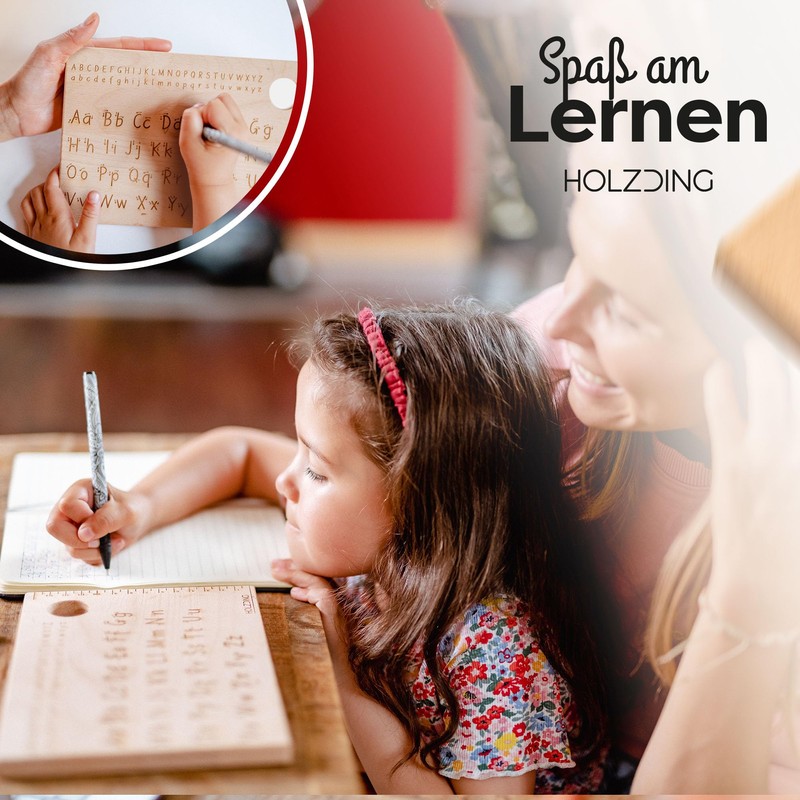 HOLZDING® Educational Board with Egg Holder Ruler Gift for Kids