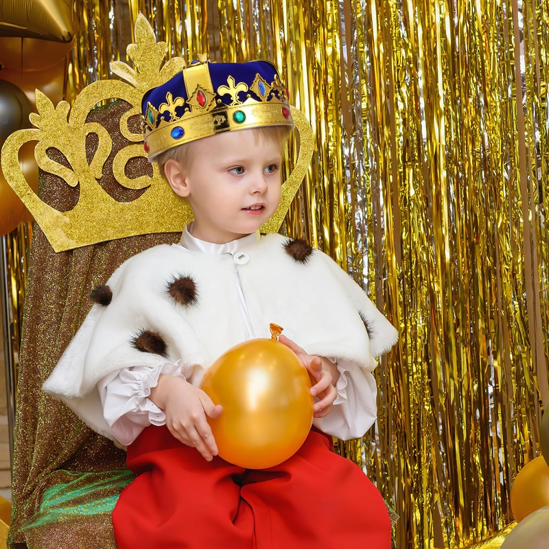 Toddmomy 1pc King Crown Hat Party Hats Gold Costume Accessories
