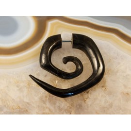 Fly Style 1 Pair of Women's Earrings Fake Spiral Horn Natural Women's Jewellery, Horn