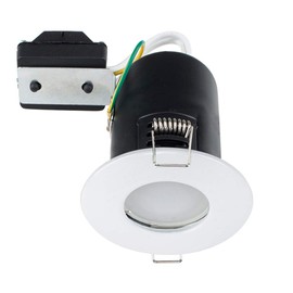 MiniSun | Fire Rated White Domed GU10 Ceiling Downlight | Bath Recessed Lighting, Home Décor & Improvement Essential