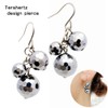 GOLD STONE Terahertz Earrings, For Both Ears, Grape Clusters, Sparkling,