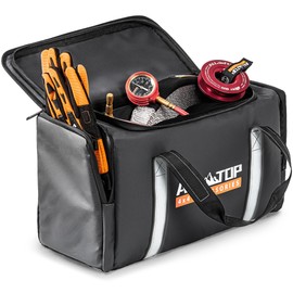 ALL-TOP Recovery Pack Bag, Water-Resist Tool Organizer for Offroad Gear & Overland Equipment, Standing Zippered Waterproof Storage Tote, Black Empty