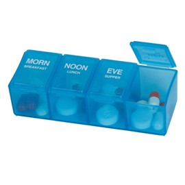 APOTHECARY PRODUCTS Ezy Dose Daily Pill Planner │4 Compartments,Assorted