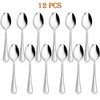 Dinner Spoons Set of 12, E-far 7.9 Inch Stainless Steel