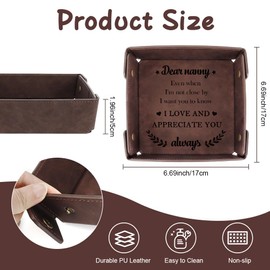 Nanny Gifts, Presents for Grandma, PU Leather Valet Tray Gift for Nanny, Grandma Christmas Mothers Day Birthday Gifts