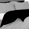 Ev Dekor® Duvet Cover Set Single Grey Black - Soft