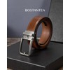 BOSTANTEN Cinturón de piel para hombre, cinturón de 1 3/8