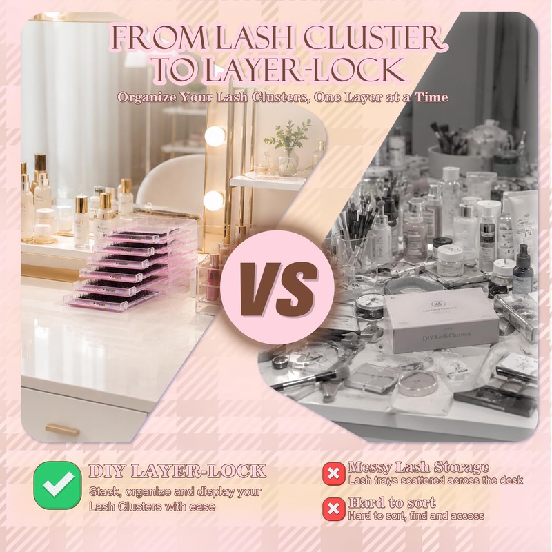 Spider Lash Clusters Layer Lock 10-16mm False Eyelashes Wispy Natural