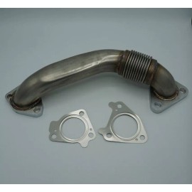 DOCTOR DIESEL 6.6L Duramax Heavy Duty Upgraded 304SS Up Pipes W/ Gaskets For 01-16 GMC Chevy