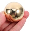 Mobestech 2pcs Brass Exercise Balls Smooth Metal Sphere Palm Exercise