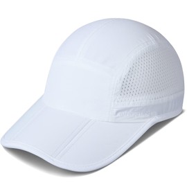 GADIEMKENSD Men's Folding Outdoor Hat, Long Brim, UPF 50+, UV Protection, white, 55.0-60.0 cm