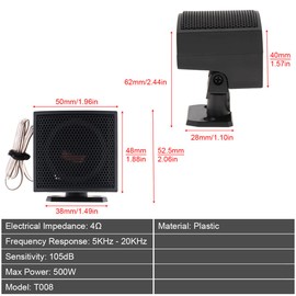 DriSentri Car Tweeters, 2PCS Small Car Speakers 500W High Efficiency Mini Tweeter Speakers for Cars Audio System