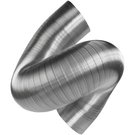 Ø150 mm - 1.5m / Ø6'' - 4.9ft - Flexible Aluminum Tube - Steam Pipe - Ventilation Pipe - Aluminum Air Conditioner Hose - Spring Steel Wire Hose - Kitchen Exhaust Pipe