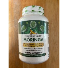 Organic Veda Pure Moringa Oleifera Leaf 300 Capsules 500mg Super Food