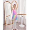 Zaclotre Gymnastics Leotards for Girls Sparkly Sleeveless Ballet Dance Dress