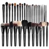 Professional Makeup Brush Set, 32 Piece Synthetic Fiber Brushes, Black