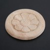 10Pcs Wood Carved Central Flower Frame Round Pattern Applique Corner