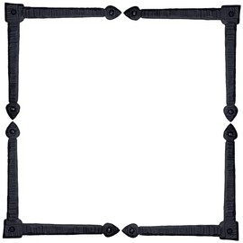 4 Pack 6 Inch Metal L Bracket for Furniture - Black - Handmade Decorative Steel Brackets - Rustic Metal Corner Brackets for Front Doors, Gates, Garages, Tables & Cabinets - The Colonial Series