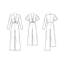 Know Me Misses' and Women's Jumpsuit Sewing Pattern Kit by Handmade Millennial, Design Code ME2008, Sizes 30W-32W-34W-36W-38W